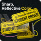 Bulk pack of 25 Student Driver Magnets Reflective New Driver Sticker Decal for Car with Strong Adhesive Magnet | 25 Pack, Bright Yellow