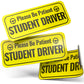 Student Driver Magnet Reflective New Driver Sticker Decal for Car with Strong Adhesive Magnet | 3 Pack, Bright Yellow